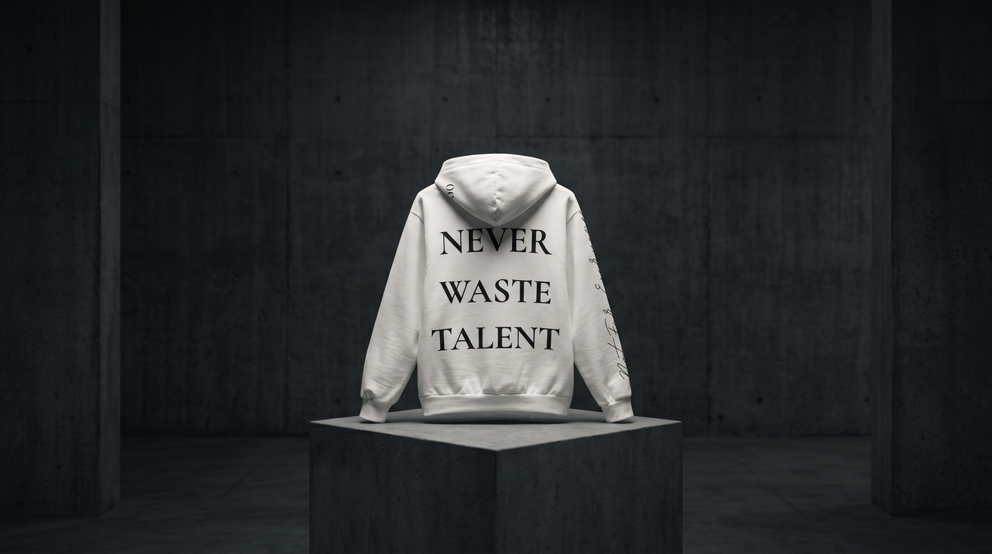MAYXZ - NEVER WASTE TALENT Heavyweight Oversized Hoodie