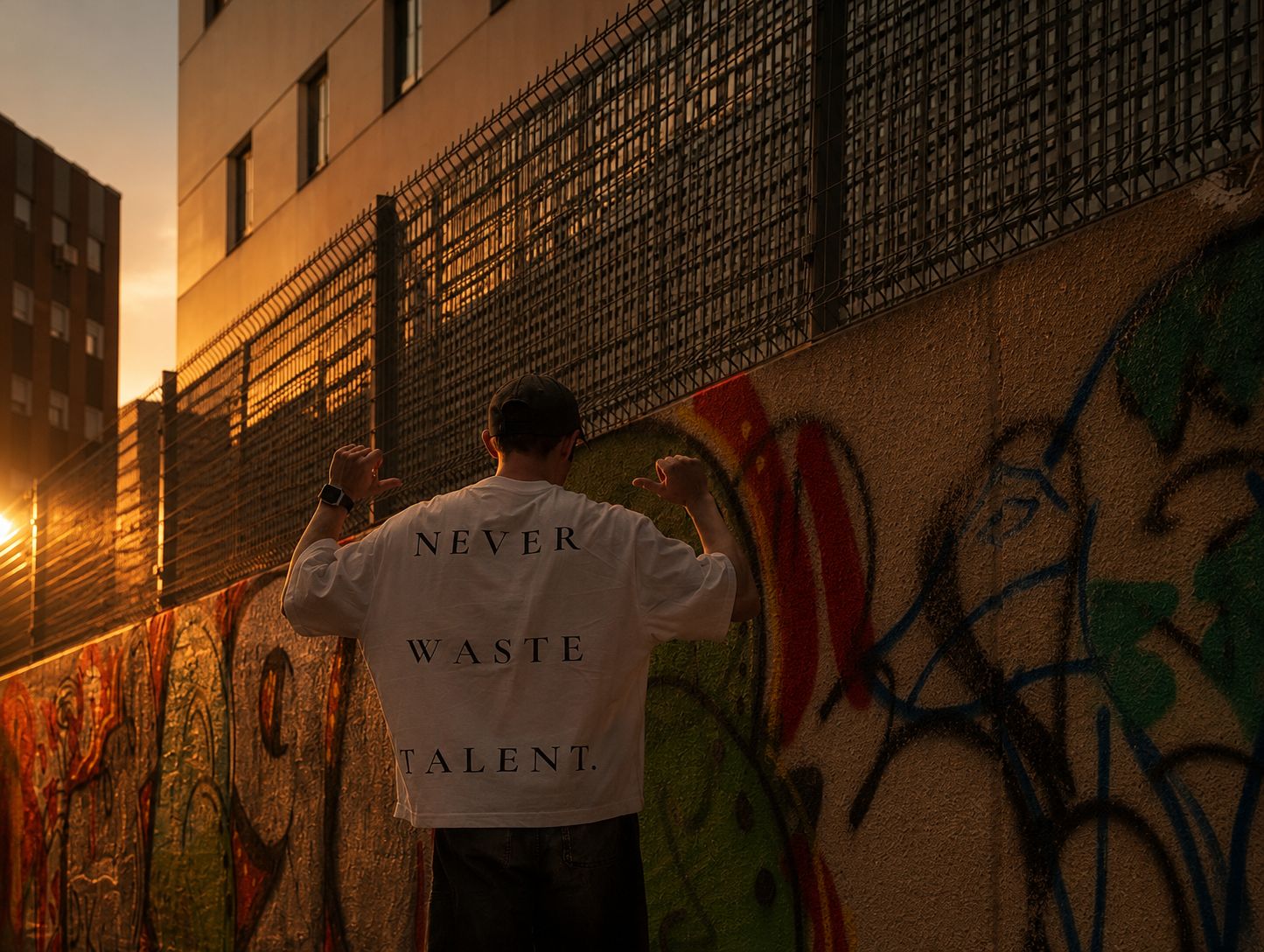 NEVER WASTE TALENT - MAYXZ Oversized T-shirt